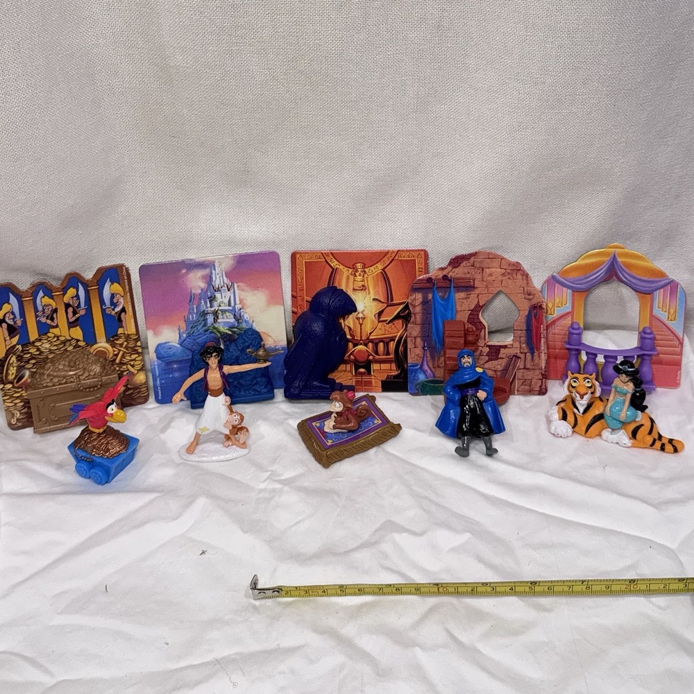 VTG 90s Lot of Aladdin King of Thieves McDonalds Toys Jasmine Mattel Cake Topper